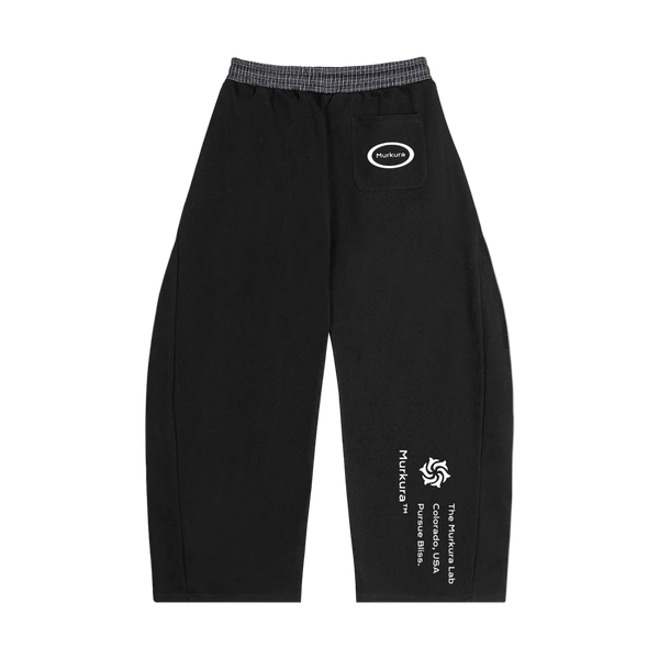 Plaid Waistband Barrel Sweatpants